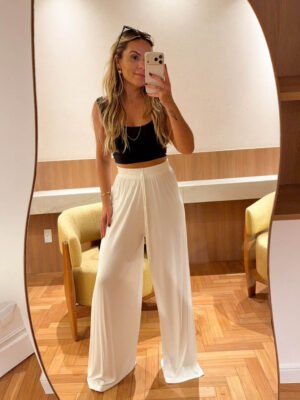 Calça Pantalona Mariana Sem Fenda