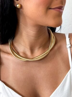 Conjunto Choker e Brinco Aria