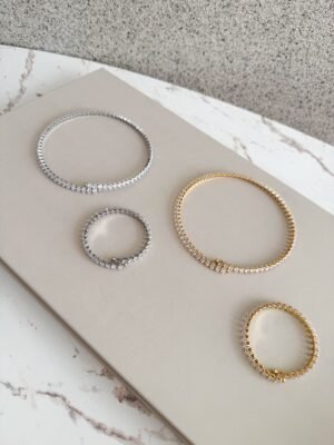 Conjunto Choker e Bracelete Brilhos
