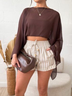 Short Astrid Listrado